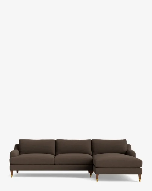 Lucille English Roll Arm Right Chaise Sectional 107"|Community New