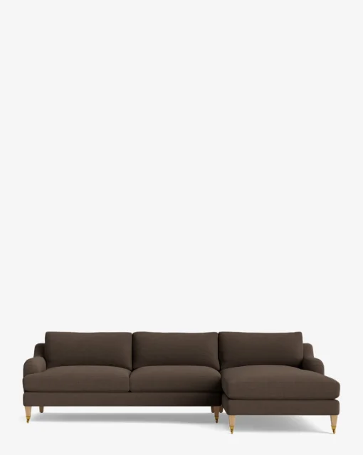 Lucille English Roll Arm Right Chaise Sectional 107"|Community New