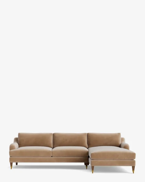 Lucille English Roll Arm Right Chaise Sectional 107"|Community New