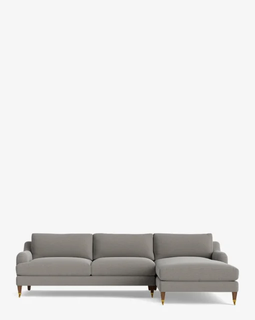 Lucille English Roll Arm Right Chaise Sectional 107"|Community New