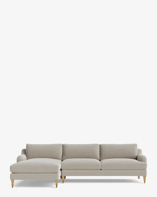 Lucille English Roll Arm Left Chaise Sectional 107"|Community Discount