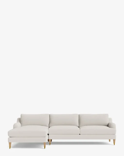 Lucille English Roll Arm Left Chaise Sectional 107"|Community Discount