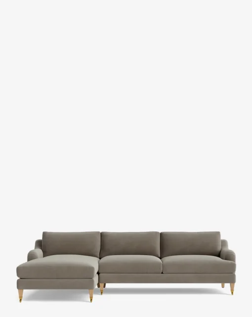 Lucille English Roll Arm Left Chaise Sectional 107"|Community Discount