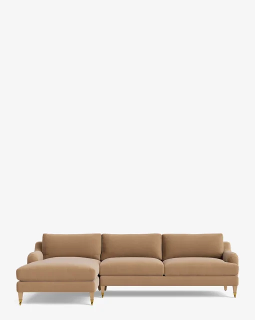 Lucille English Roll Arm Left Chaise Sectional 107"|Community Discount