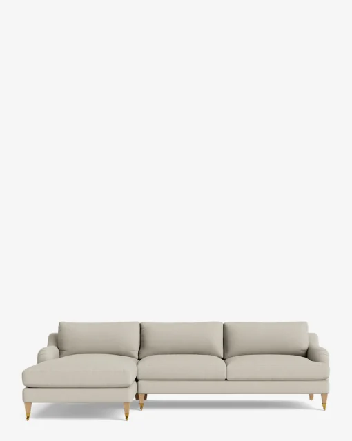 Lucille English Roll Arm Left Chaise Sectional 107"|Community Discount