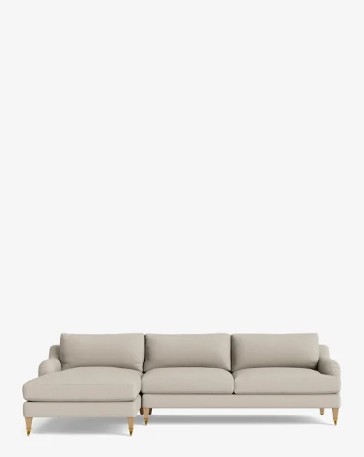 Lucille English Roll Arm Left Chaise Sectional 107"|Community Discount