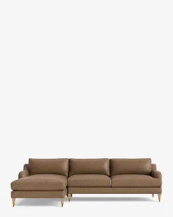 Lucille English Roll Arm Left Chaise Sectional 107