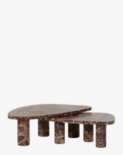 Merlot Marble Coffee Table (Set of 2)|Four Hands Hot