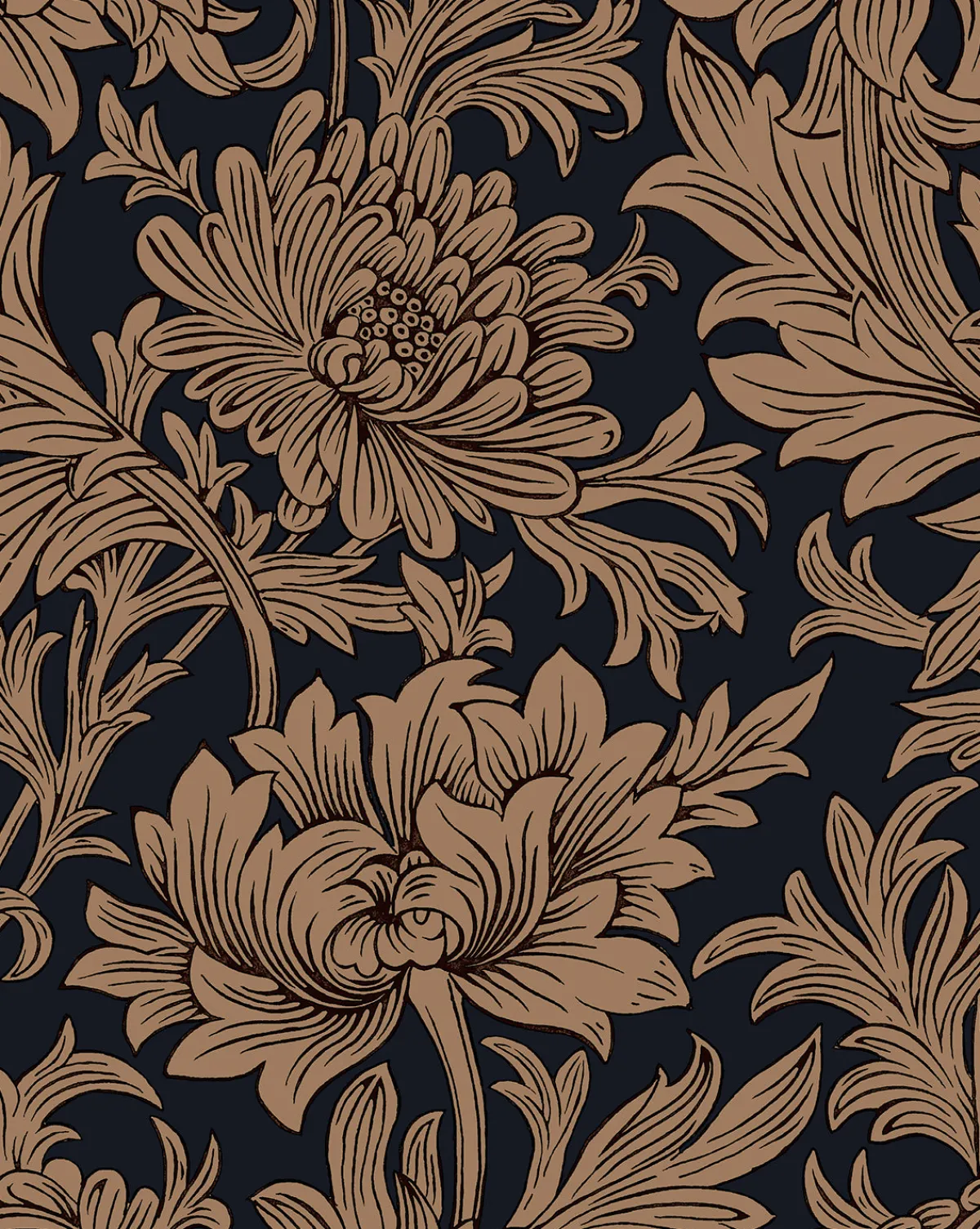 Morris & Co. x McGee & Co. Chrysanthemum Wallpaper|Sanderson Design Group, Inc. Online
