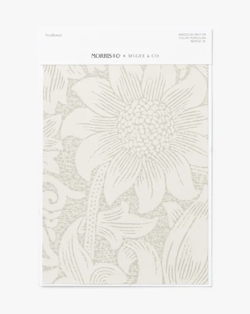 Morris & Co. x Sunflower Porcelain Wallpaper Swatch|McGee & Co. Discount