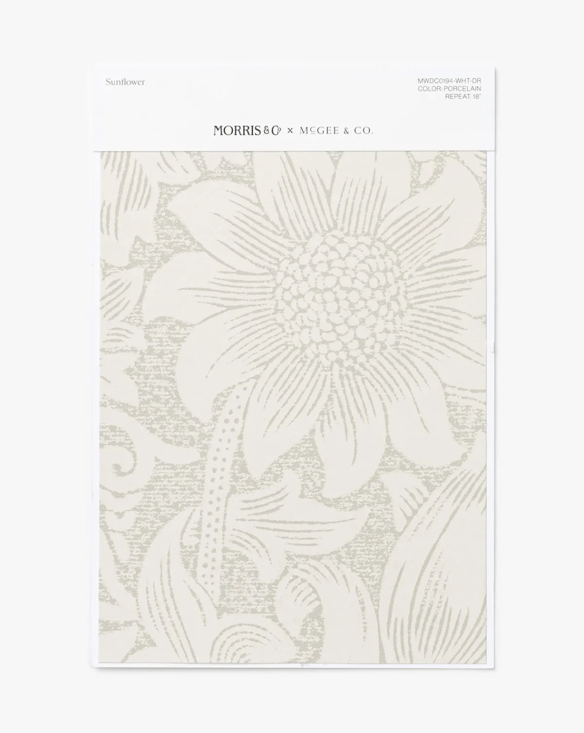 Morris & Co. x Sunflower Porcelain Wallpaper Swatch|McGee & Co. Discount