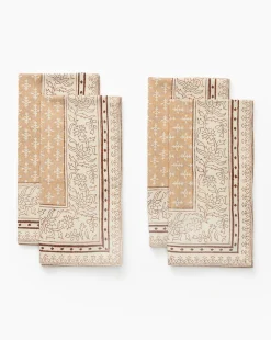Olena Block Print Napkins (Set of 4)|Renuka Inc.
