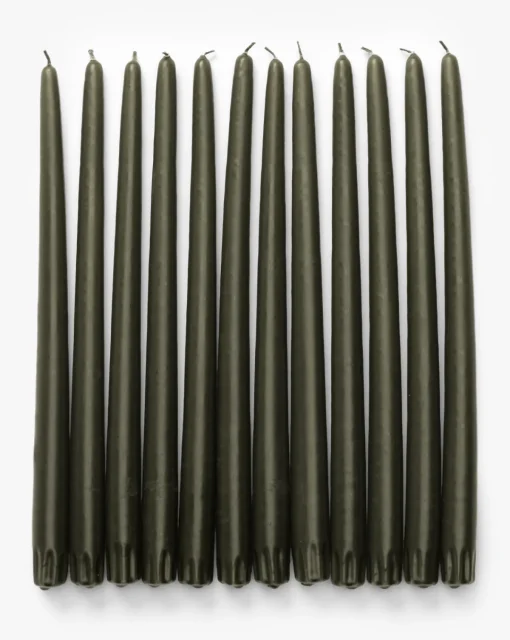 Olive Taper Candles (Set of 12)|Yummi Candles Outlet