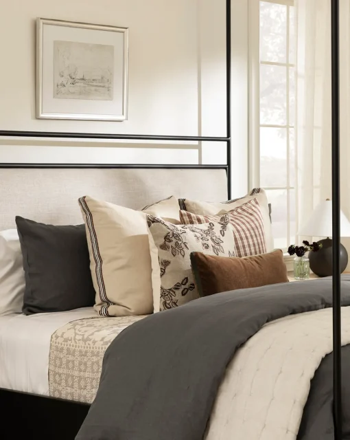 Penelope Gray Linen Duvet Cover|J Call Designs LLC dba Sew Miami LLC