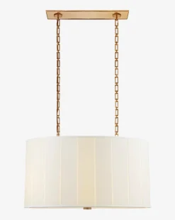 Perfect Pleat Oval Hanging Shade|Visual Comfort & Co. Signature