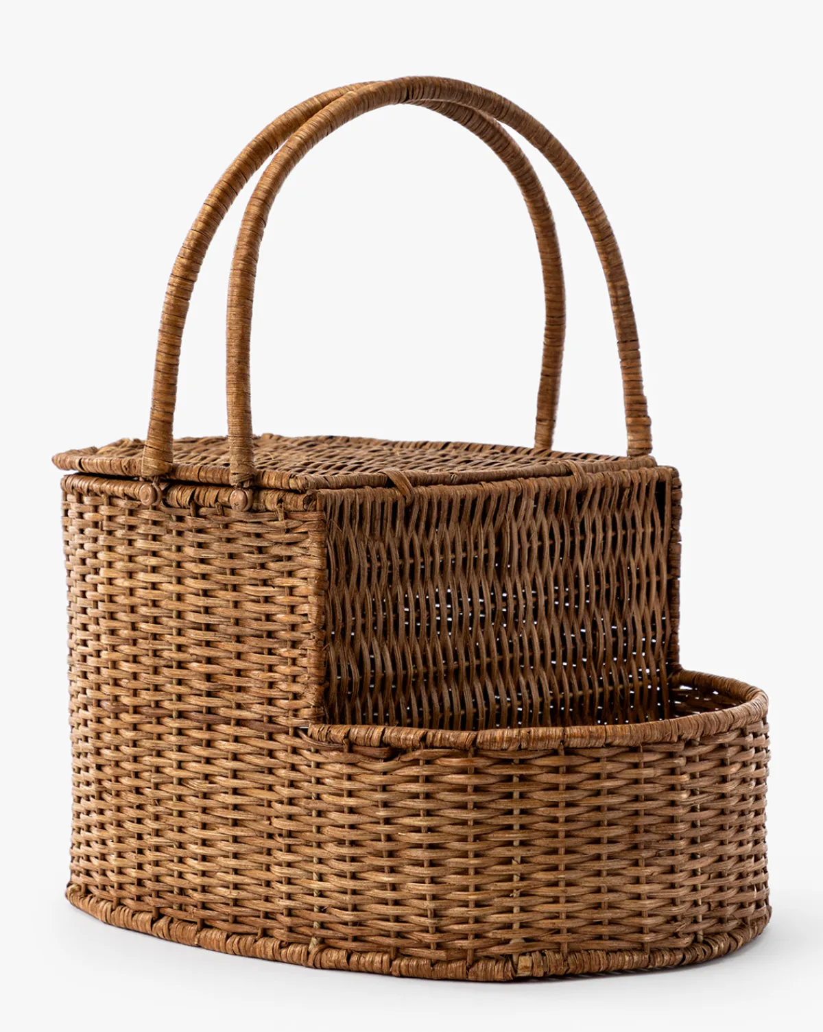 Rattan Wicker Picnic Basket|Creative Co-op Discount