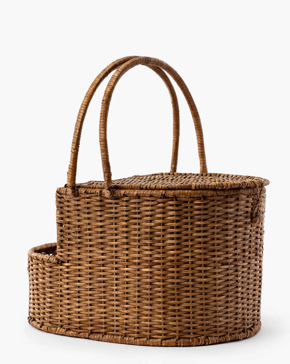 Rattan Wicker Picnic Basket|Creative Co-op Discount