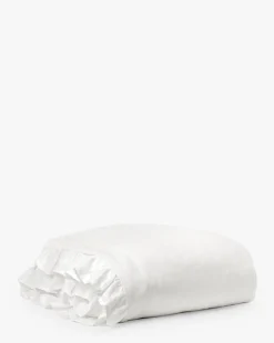 Ruffle White Linen Duvet Cover|Makerspalm Sale