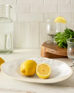 Shell Shaped Stoneware Dish|Creative Co-op Hot