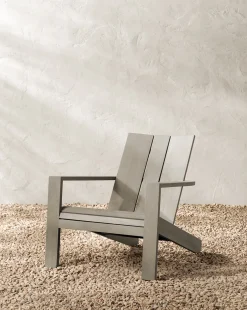 Triby Gray Teak Outdoor Lounge Chair|Makerspalm Sale