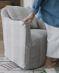 Trudeaux Slipcover Swivel Chair|Rowe Fine Furniture, Inc. New