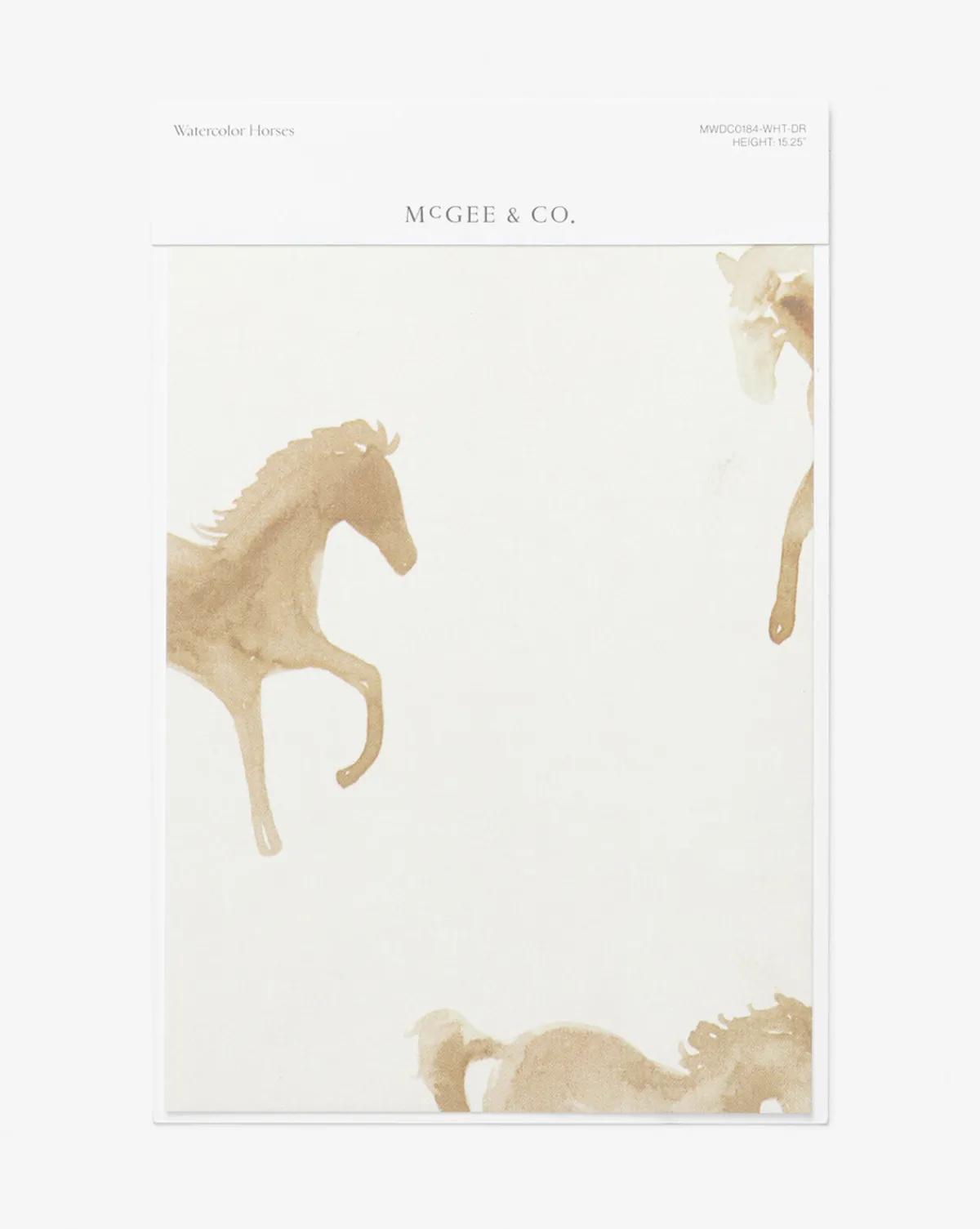 Watercolor Horses Wallpaper Swatch|York Wallcoverings Sale
