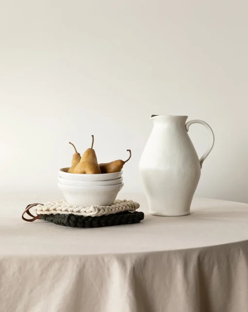 White Ceramic Pitcher|Highland Hot