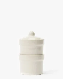 White Stackable Pinch Pots (Set of 2)|Creative Co-op Best