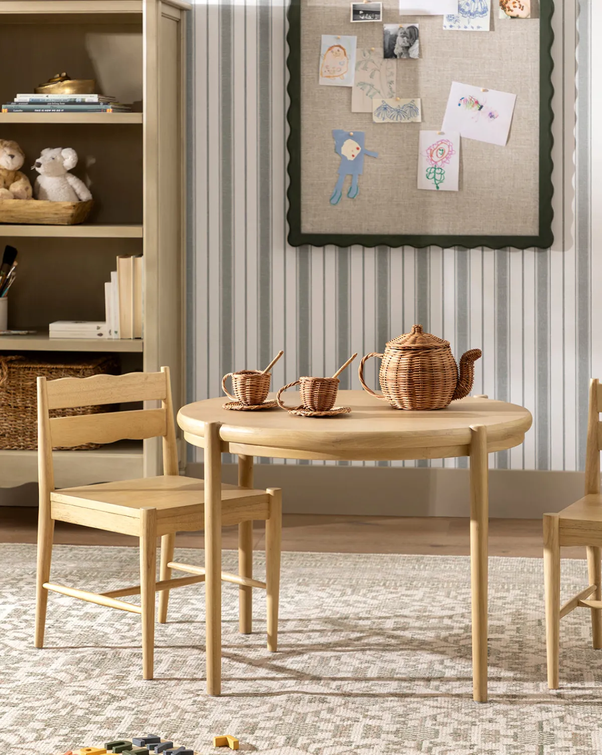 Woven Rattan Play Tea Set (Set of 7)|Creative Co-op Online